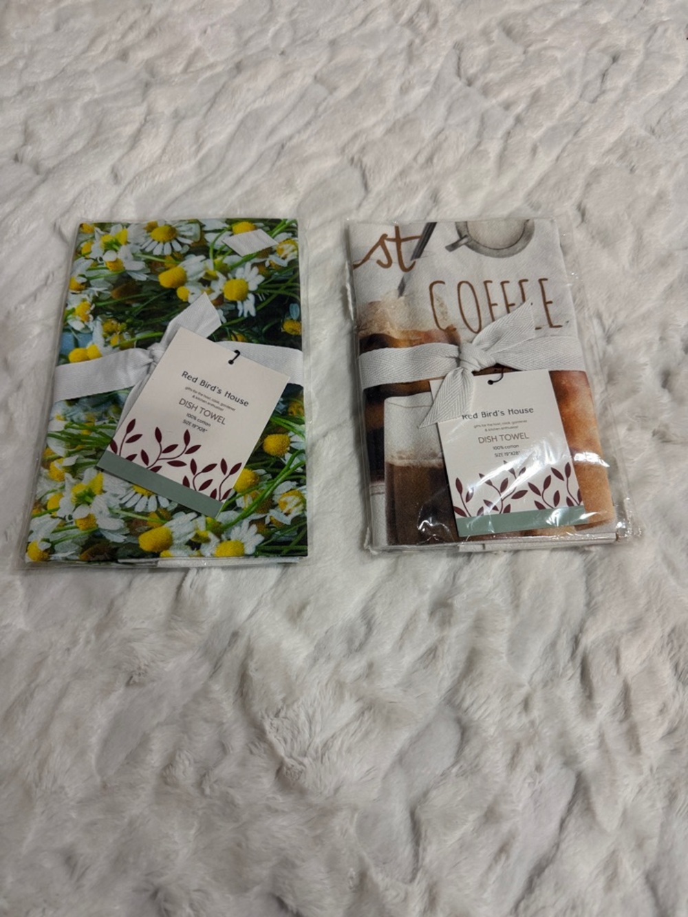 Bundle of 2 Red Bird’s House Dish Towels Size 19”X28”. NWT.